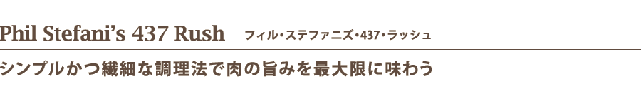 Phil Stefani’s 437 Rush　フィル・ステファニズ・437・ラッシュ